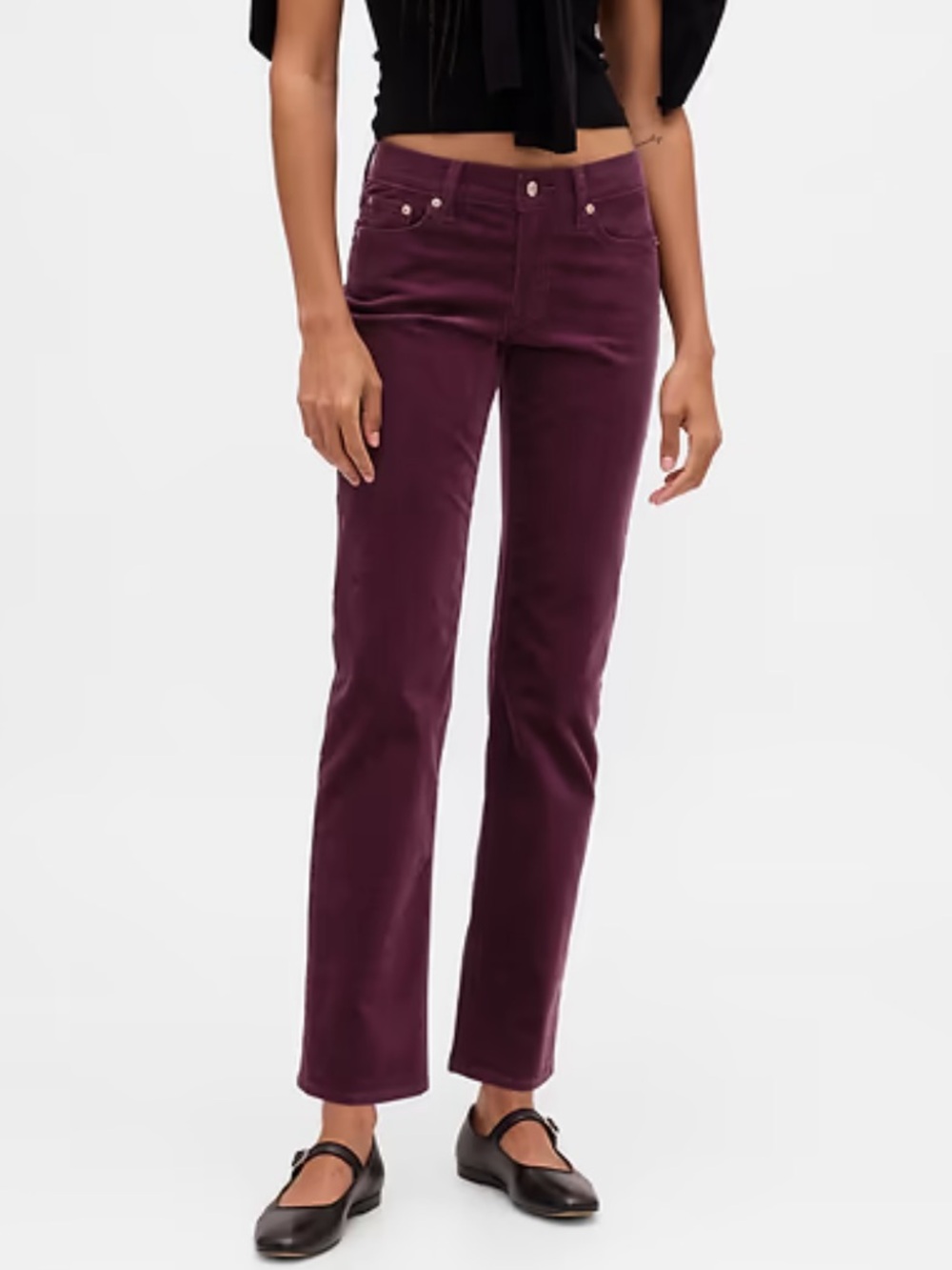 Gap Tuscan Red 90s Straight Low Rise Corduroy Pants